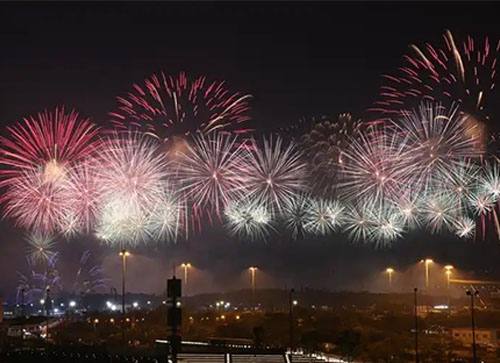 原阳县焰火晚会